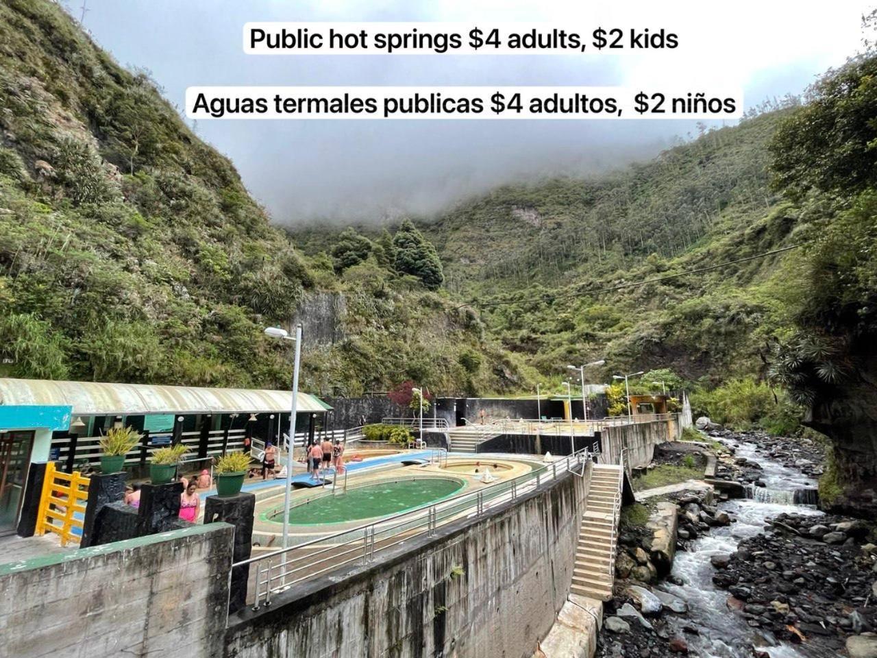Mountain Chalet - Tungurahua Hot Springs/Aguas Termales Baños Buitenkant foto